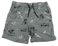 Šedé plátěné kraťasy s fleky Primark