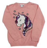 Ružový sveter s jednorožcom Primark