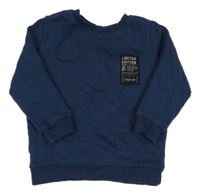 Tmavomodrá mikina s nášivkou zn. George