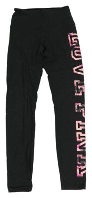 Tmavosivé legíny s nápisom Pink