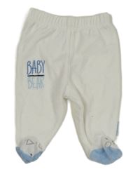 Bílo-modré sametové polodupky s nápisom