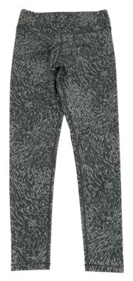 Šedo-antracitové vzorované sportovní legíny H&M