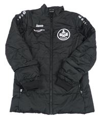 Černá šusťáková zateplená bunda s nápisy Jako