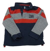 Tmavomodro-červené polo tričko Okaidi