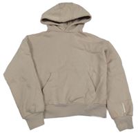 Béžová crop mikina s kapucňou Bekkin