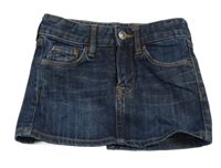 Tmavomodrá rifľová sukňa H&M