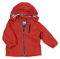 Červená šusťáková jarní bunda s kapucí Tchibo