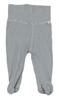 Bílo-tmavomodré pruhované dupačky H&M