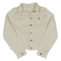 Biela rifľová crop bunda H&M