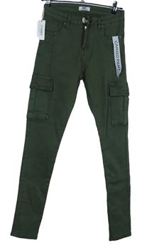 Dámské khaki cargo kalhoty s kapsami Dorothy Perkins