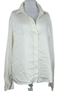 Dámska smetanovo-čierna prúžkovaná blúzka Mint Velvet