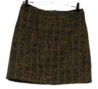 Dámska okrovo-čierna vzorovaná sukňa Papaya