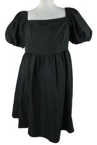 Nové - Dámské černé šaty s balonovými rukávy Shein 