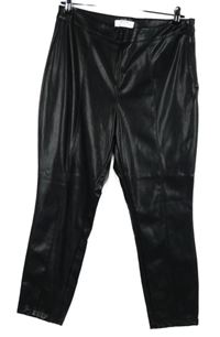 Dámské černé koženkové kalhoty Dorothy Perkins 