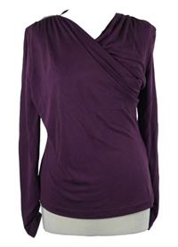 Dámské purpurové zkřížené triko Primark 