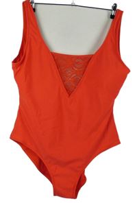 Dámské červené jednodílné plavky s krajkou Brave Soul 