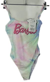 Nové - Dámské barevné tónované jednodílné plavky s logem Barbie Pull & Bear