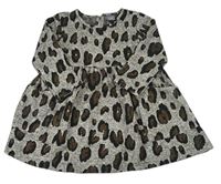 Sivé šaty s leopardím vzorom Next