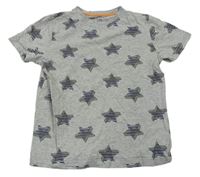 Sivé pyžamové tričko s hviezdami F&F
