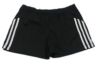 Černé sportovní kraťasy s proužky Adidas
