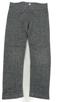 Černo-bílé melírované teplákové legíny H&M