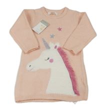 Nové- růžové pletené šaty s jednorožcem Primark