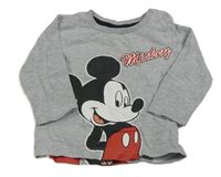 Sivé tričko s Mickeym Disney