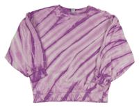 Fialovo-růžová pruhovaná oversize mikina TU