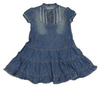 Modré riflové šaty 