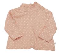 Svetloružové tričko so srdiečkami a stojačikom Liegelind