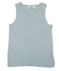 Svetlomodrá rebrovaná pletená crop vesta H&M