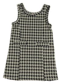 Čierno-biele vzorované šaty Hema