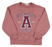 Ružová mikina s nápisom L&D