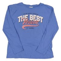 Modré tričko s nápisom Page one young