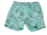 Modré plátenné kraťasy s listami Primark