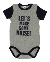 Sivo-tmavomodré body s potlačou Topomini