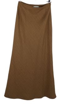 Dámska béžovo-hnedá kockovaná dlhá sukňa Jaunty