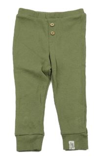 Khaki ľahké tepláky s gombíky Topomini