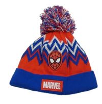 Modro-červená vzorovaná čepice se Spider-manem Marvel 