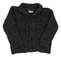 Tmavosivý melírovaný prepínaci sveter Primark