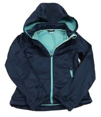 Tmavomodrá softshellová bunda s kapucí Pocopiano