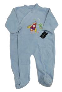 Nové - Světlemodrý fleecový overal s raketou Dunnes stores