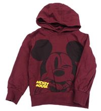 Vínová mikina s Mickeym a kapucí Disney