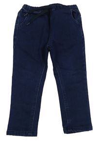 Tmavomodré teplákové rifle Next