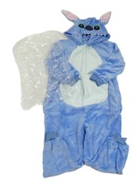 Nové - Světlemodrá plyšová kombinéza s kapucí - Stitch