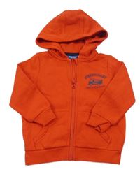 Červená prepínaci mikina s hasiči a kapucňou Lupilu