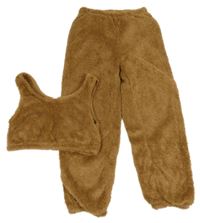 2set - Hnědý chlupatý top + kalhoty 