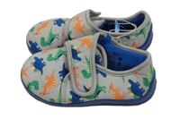 Nové - Sivé papučky s dinosaurami Dunnes vel.25