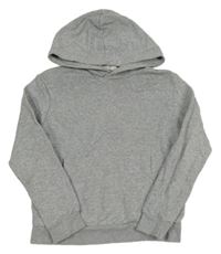 Sivá melírovaná mikina s kapucňou H&M