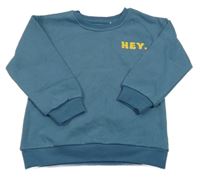 Modrošedá mikina s nápisom George